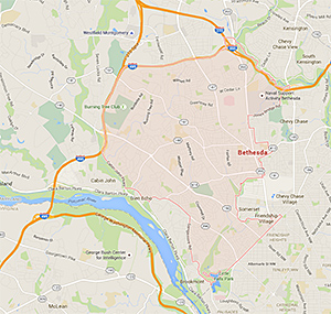 the service area that our team in Bethesda, Maryland covers